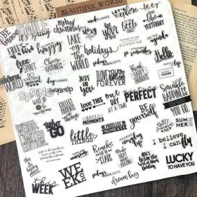 img 3 attached to 💌 Doraking 90PCS Vintage Nice Words Sentences Sweet Happiness Stickers - Perfect for Laptop, Scrapbook, Windows & Decoration - No-Repeat Retro Words Stickers by Doraking