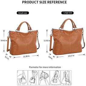 img 2 attached to Kattee Genuine Leather Satchel Handbags