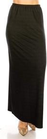 img 3 attached to MoDDeals Womens Maxi Skirt: Long Floor Length & Versatile Elastic Waist for Comfy Work or Casual Wear