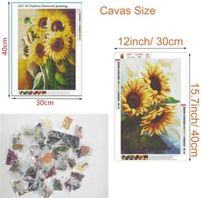 img 1 attached to 🌻 Украсьте свой дом с BOHADIY 2 Pack DIY Комплектом для рисования по алмазной вышивке 5D - Полные бриллианты под позолоченный анточными камнями и кристаллами вышивка крестом на холсте для взрослых