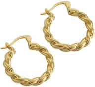 💎 hypoallergenic chunky twist knot rope hoop earrings: s925 sterling silver & 14k gold filled jewelry for women & girls - fine dainty huggie hoops - perfect gifts for mom logo