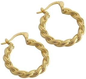 img 4 attached to 💎 Hypoallergenic Chunky Twist Knot Rope Hoop Earrings: S925 Sterling Silver & 14K Gold Filled Jewelry for Women & Girls - Fine Dainty Huggie Hoops - Perfect Gifts for Mom