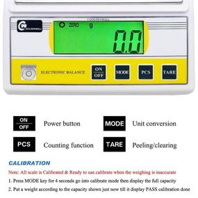 img 2 attached to 🔢 CGOLDENWALL 10kg x 0.1g Digital Precision Electronic Balance Laboratory Scale - Industrial Weighing and Counting Table Top Scale with Multi-Unit Switch - g/ct/lb/oz/DWT/tl (10000g, 0.1g)