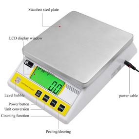 img 3 attached to 🔢 CGOLDENWALL 10kg x 0.1g Digital Precision Electronic Balance Laboratory Scale - Industrial Weighing and Counting Table Top Scale with Multi-Unit Switch - g/ct/lb/oz/DWT/tl (10000g, 0.1g)
