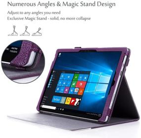 img 3 attached to 📱 ProCase Folio Cover Case for Microsoft Surface Pro 7/6/2017/4/LTE/3 – Purple (Compatible with Type Cover Keyboard)