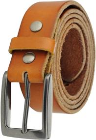 img 4 attached to 🐄 Cowhide Genuine Leather Skinny Men's Belts Collection by NYFASHION101