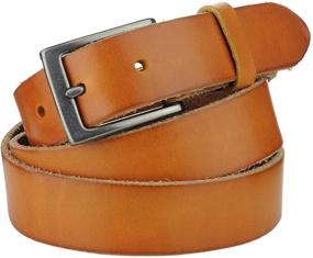 img 3 attached to 🐄 Cowhide Genuine Leather Skinny Men's Belts Collection by NYFASHION101