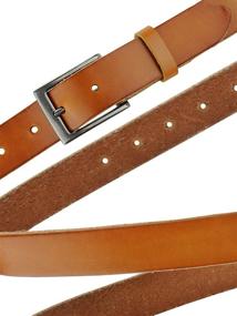 img 2 attached to 🐄 Cowhide Genuine Leather Skinny Men's Belts Collection by NYFASHION101