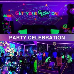 img 1 attached to 🌈 Onforu 49.2ft LED Black Lights Strip Kit: Illuminate Your Space with 900 Lamp Beads and Flexible 15M Black Light LED Strips for Ultimate Glow Parties, Halloween Decorations and More!