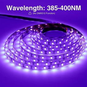 img 2 attached to 🌈 Onforu 49.2ft LED Black Lights Strip Kit: Illuminate Your Space with 900 Lamp Beads and Flexible 15M Black Light LED Strips for Ultimate Glow Parties, Halloween Decorations and More!