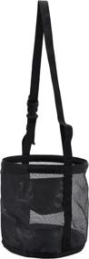 img 4 attached to 🐴 Hersent Heavy Duty PVC Mesh Horse Feed Bag with Adjustable Strap, Durable Snap and Elastic Straps - Ideal for Grazing Muzzle and Feed Rite