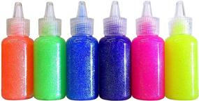 img 1 attached to 🌈 BAZIC Products Set of 2 Units - 6 Color Glitter Glue, 20 mL Bottles - Neon Colors: Green, Orange, Pink, Yellow, Blue, & Purple