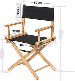 img 3 attached to 🪑 Premium Replacement Cover Canvas for 18'' Directors Chairs - Black, Red, White, Gray, Blue, Orange - Upone Director Chair Replacement