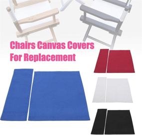 img 4 attached to 🪑 Premium Replacement Cover Canvas for 18'' Directors Chairs - Black, Red, White, Gray, Blue, Orange - Upone Director Chair Replacement