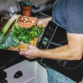 img 1 attached to CRUX Induction Cooktop, Portable Electric Hot Plate with Smart Touch LCD Display, Easy Temperature Control and Adjustable Timer Featuring Auto Shut Off, in Sleek Black