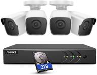 📷 annke 5mp cctv camera system 8ch h.265+ dvr recorder with 4x 5mp (2560tvl) outdoor wired security cameras, 100 ft exir night vision, smart ir & wdr, ip67 weatherproof, motion detection - e500 logo