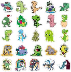 img 3 attached to 🦕 Dinosaur Stickers 50 Packs: Waterproof Vinyl Decals for Snowboard, Bicycle, Phone, and More