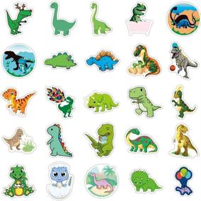 img 2 attached to 🦕 Dinosaur Stickers 50 Packs: Waterproof Vinyl Decals for Snowboard, Bicycle, Phone, and More