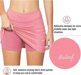 img 2 attached to 🏃 BALEAF Women's Lightweight Active Skirts with Shorts Pockets for Running, Tennis, Golf, Workout, Sports