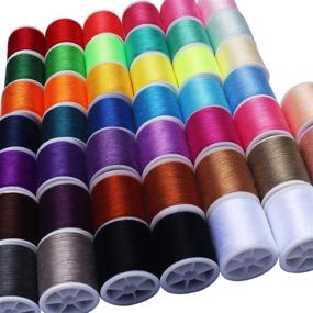 img 2 attached to 🧵 High-Quality 45-Spool Sewing Thread Kit: 4500 Yards Polyester for Hand & Machine Sewing