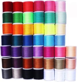 img 4 attached to 🧵 High-Quality 45-Spool Sewing Thread Kit: 4500 Yards Polyester for Hand & Machine Sewing