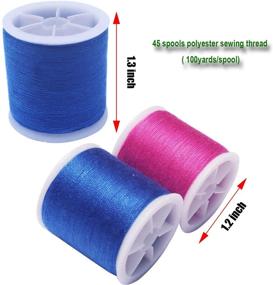 img 1 attached to 🧵 High-Quality 45-Spool Sewing Thread Kit: 4500 Yards Polyester for Hand & Machine Sewing