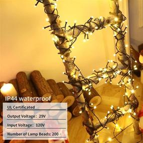 img 3 attached to UL Certified 72 FT 200 LED Christmas String Lights Indoor Outdoor with 8 Lighting Modes - Waterproof & Ultra-Bright Fairy String Lights for Christmas Tree, Home, Party Holiday Decoration - Warm White