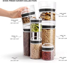 img 2 attached to Evak Fresh Saver Airless Canister, Medium/Tall with White Handle