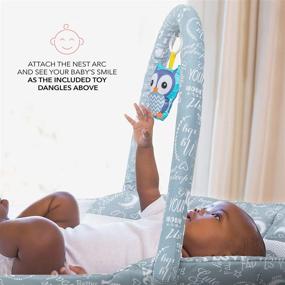 img 1 attached to 👶 Lil' Jumbl Snuggle Nest: Portable Foldable Baby Travel Bed with Night Light, Music Player, Hanging Toy, and Carry Handle - Ultimate Comfort and Convenience for your Little One!