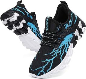 img 4 attached to Sneakers Walking Fashion Running Jogging Men's Shoes