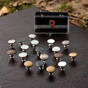 img 2 attached to 👖 8 PCS Adjustable Button Pins for Jeans Pants, DANWIC Jean Instant Replacement Pin, Removable Metal Button Set for Extending or Reducing Pants Waist (Style 3, 8 PCS)