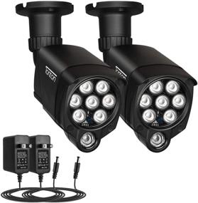 img 4 attached to 🔦 Tonton 2Pack LED ИК-осветитель: широкий угол, 8 светодиодов, 90 градусов, ИК-инфракрасный свет на 100 футов, совместим с видеокамерами CCTV, IP, Bullet, Dome (черный)