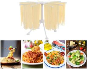 img 3 attached to 🍝 White Spaghetti Drying Rack with 10 Arms - Pasta Noodle Dryer Rack for Homemade Fresh Noodles