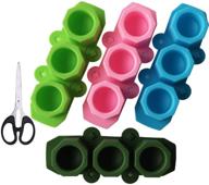 versatile 4 pack silicone molds: succulent planters, shot glasses, candle holders & small plant moulds for diy crafts logo