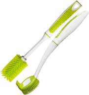 🧼 bottle brush dishwashing cleaning brush set - long handle scrubber for non-stick pot pan dish bowl, water cups, coffee mugs logo