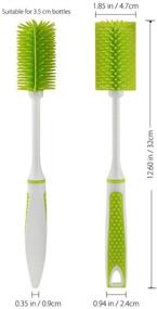 img 1 attached to 🧼 Bottle Brush Dishwashing Cleaning Brush Set - Long Handle Scrubber for Non-Stick Pot Pan Dish Bowl, Water Cups, Coffee Mugs