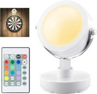 luxsway battery operated accent lights with 360° rotating head, wireless spotlights for indoor, 12 color changing remote up/down lighting, dimmable picture lights, puck light stick-on for dartboard логотип