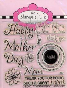 img 1 attached to 💌 The Stamps of Life - All4Moms: Happy Mothers Day Stamps for Card-Making and Scrapbooking Supplies