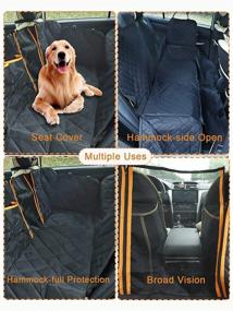 img 2 attached to 🐾 Protective and Convenient: confote Dog Car Seat Covers with Mesh Visual Window, Storage Pockets, and Non-Slip Washable Design