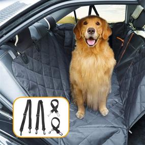 img 3 attached to 🐾 Protective and Convenient: confote Dog Car Seat Covers with Mesh Visual Window, Storage Pockets, and Non-Slip Washable Design