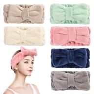 🎀 color a microfiber facial makeup headband: spa bowtie headband for women & girls, ideal for face wash & hair care logo