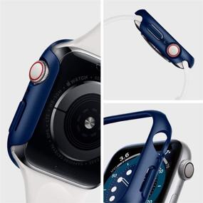 img 3 attached to 💙 Чехол Spigen Thin Fit для Apple Watch - 44 мм Серия 6/SE/5/4 Голубой Дизайн для Улучшенной Защиты