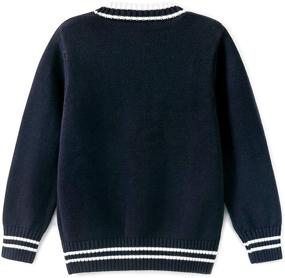 img 3 attached to 👕 Boy's Uniform V Neck Cardigan Sweater by Curipeer - Ideal Clothing for Sweaters