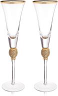 rhinestone champagne flutes set for fabulous drinking experience logo