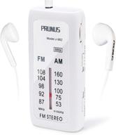 📻 prunus j-982 портативное радио - лучшее приемное качество, am fm переносное транзисторное радио, работает от батареи маленькое радио "волкман" с наушниками, улучшенным басом - идеально подходит для прогулок, пробежек, кемпинга. логотип