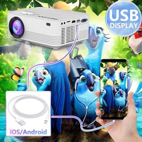 img 2 attached to Cutting-Edge WiFi Projector: 6500 Lumens Portable Synchronized with Smart Phones, TV Stick, PS4, and DVD Player