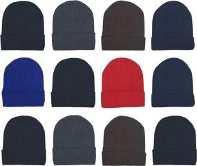 img 4 attached to Stay Warm in Style with 12 Pack Winter Beanie Hats for Men and Women - Wholesale Offer