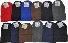 img 3 attached to Stay Warm in Style with 12 Pack Winter Beanie Hats for Men and Women - Wholesale Offer