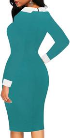 img 1 attached to Oxiuly Women's Vintage Bodycon Office Work Pencil Dress Party Midi - OX275