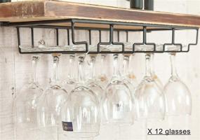 img 2 attached to Industrial Mounted Stemware Floating Shelving